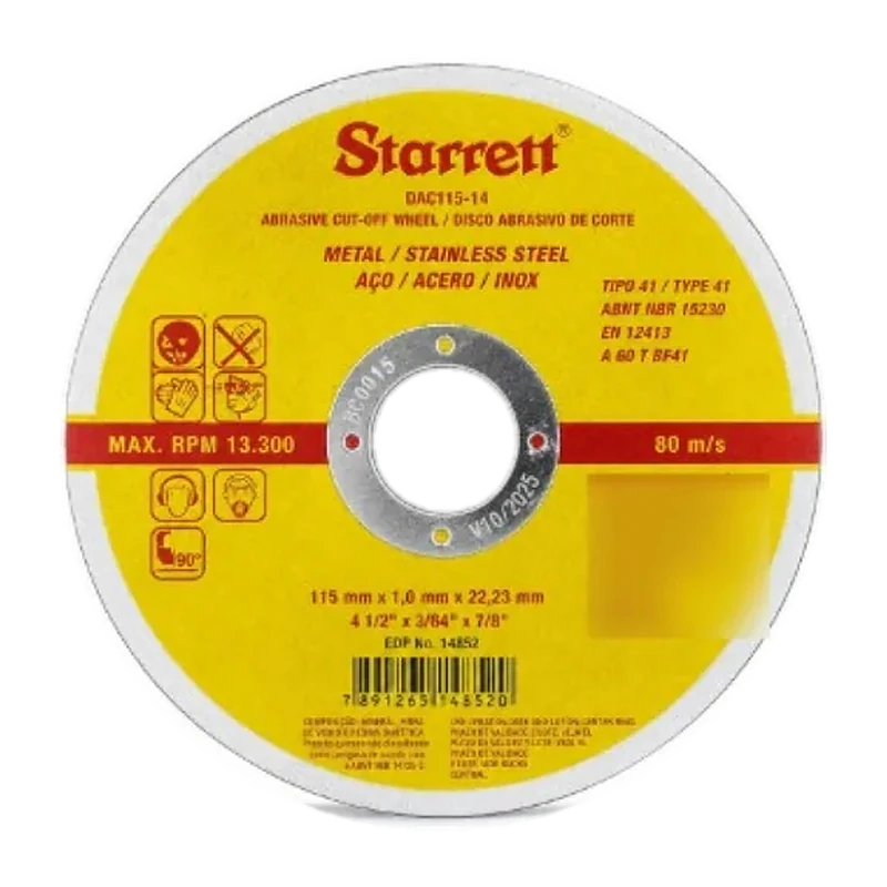 Disco de corte 4½″ para ferro